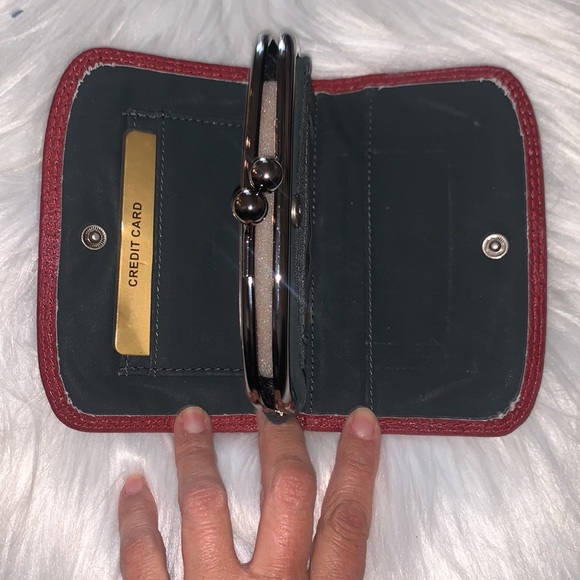 Genuine Leather Kisslock & wallet(burgundy & black ) - Picture 6 of 9